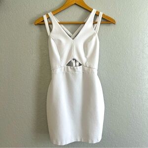 Bebe Pale Gray Bodycon Mini Dress